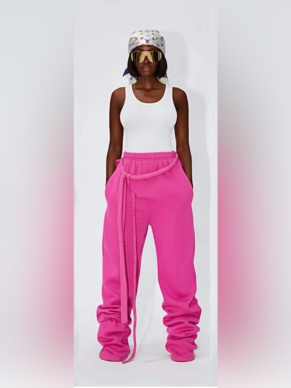 Minaa Monroe Easy Essential$ Drip Sweatpants {FASHION GIRL FUCHSIA}